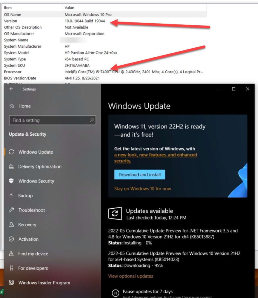 Windows 11 22H2 sendo oferecido para PC não suportado