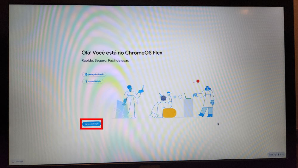 Como instalar o Chrome OS Flex - Passo 13
