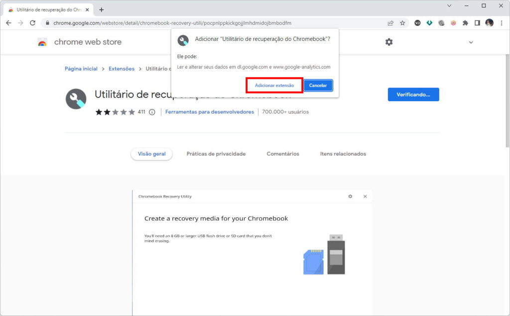 Como instalar o Chrome OS Flex - Passo 2