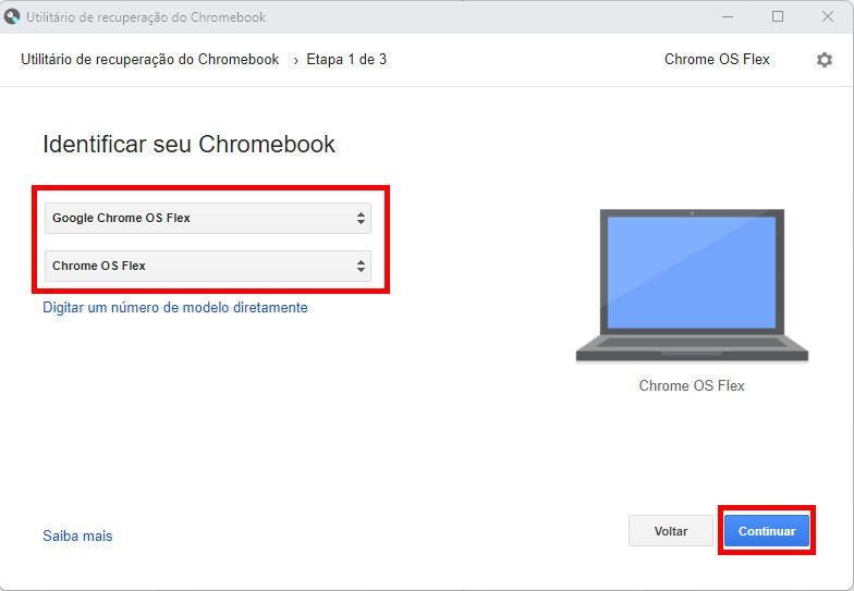 Como instalar o Chrome OS Flex - Passo 7