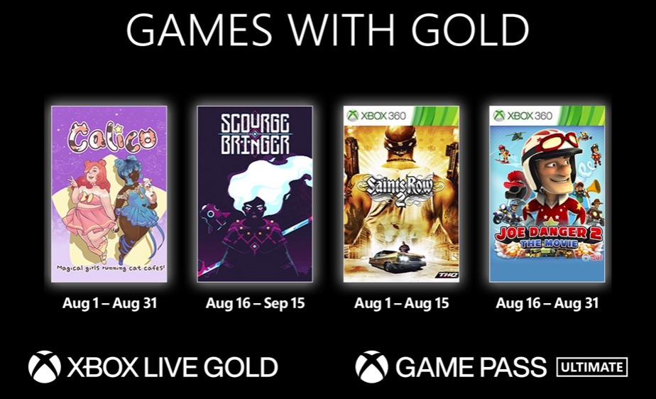 Xbox Games with Gold de Agosto