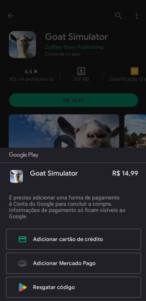 Como baixar Goat Simulator de graça em seu dispositivo Android - Passo 4