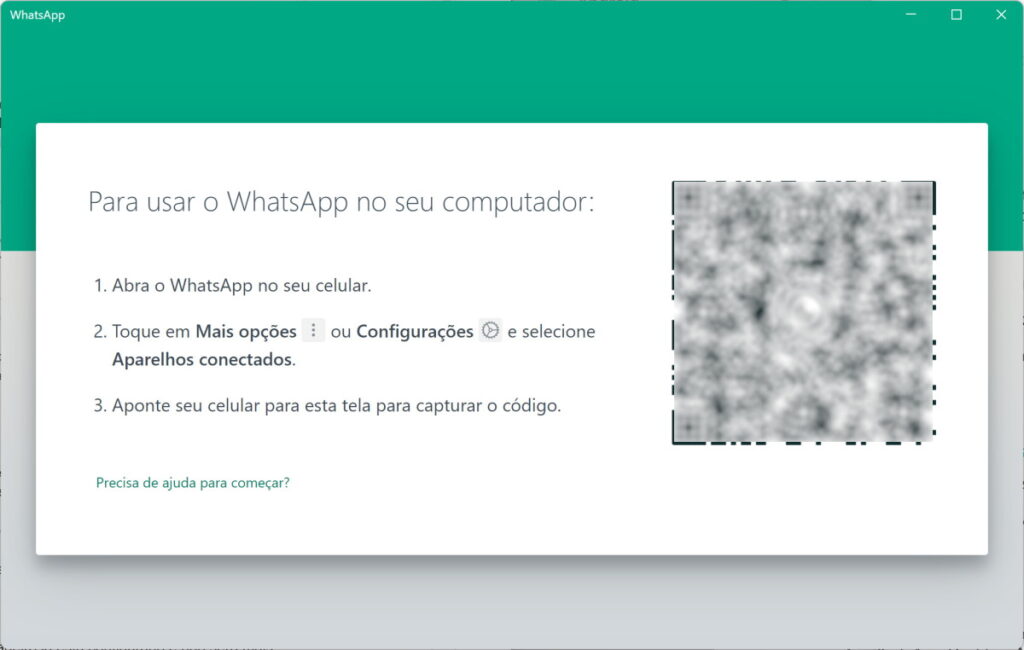 Como baixar o novo WhatsApp Desktop - Passo 3