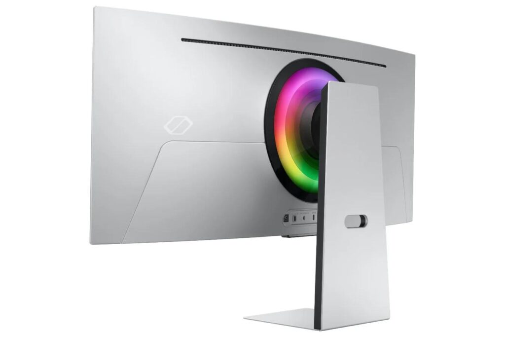 Costas do monitor Samsung QD-OLED