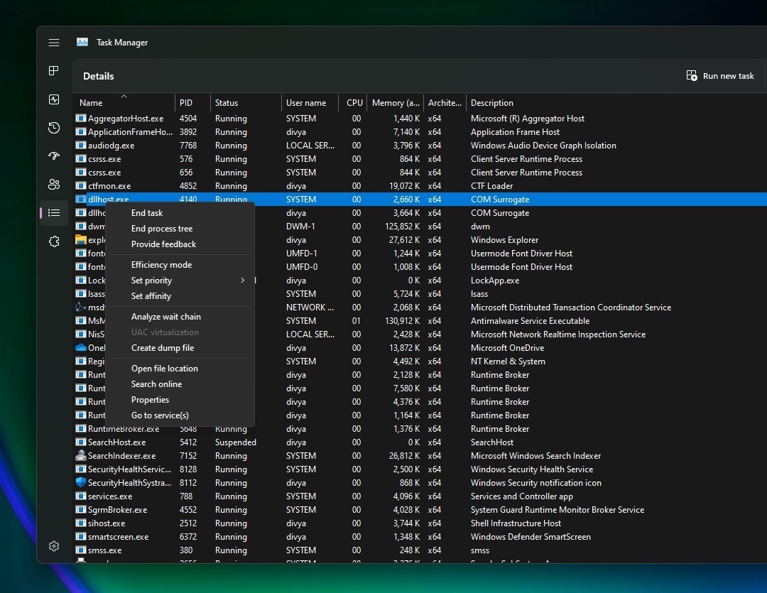 Imagem mostra o novo visual do gerenciador de tarefas, que deve chegar ao Windows 11 em setembro