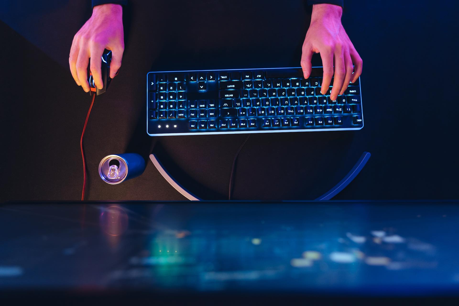 teclado gamer setup