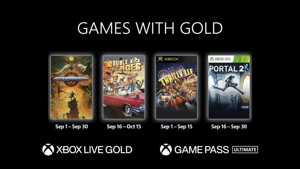 Xbox Games with Gold de setembro de 2022