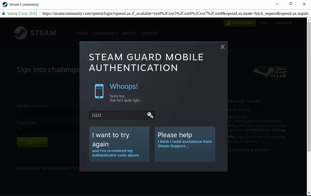 novo ataque de phishing na Steam