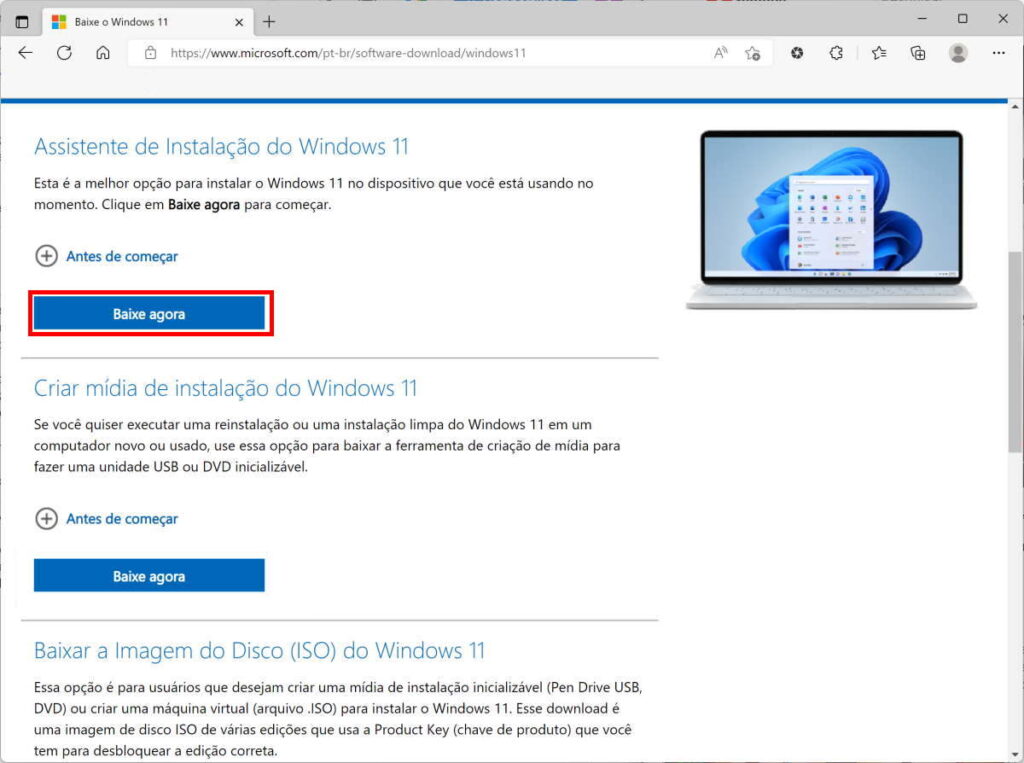 Como instalar a atualização 22H2 do Windows 11 - Passo 1