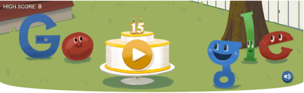 Doodle Google - 15º aniversário