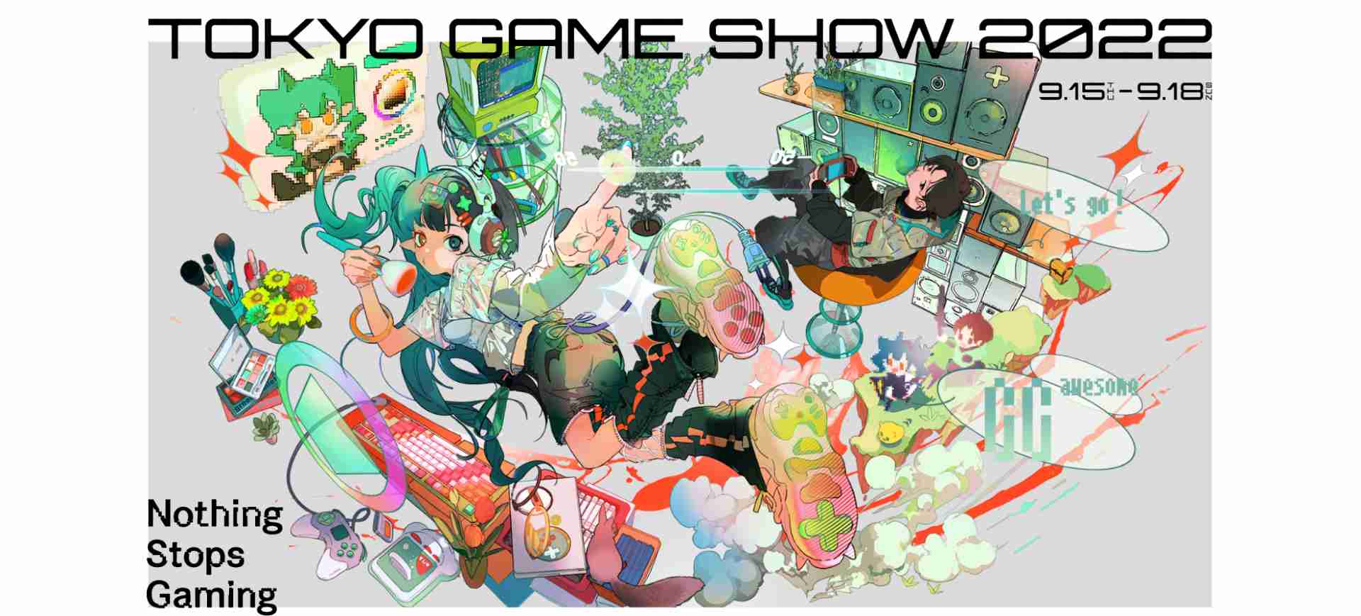 Imagem do banner de lançamento do evento de games Tokyo Game Show 2022