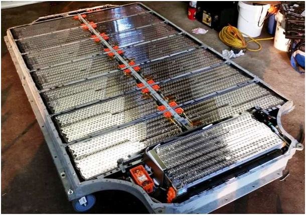 Imagem mostra a bateria de um carro da Tesla