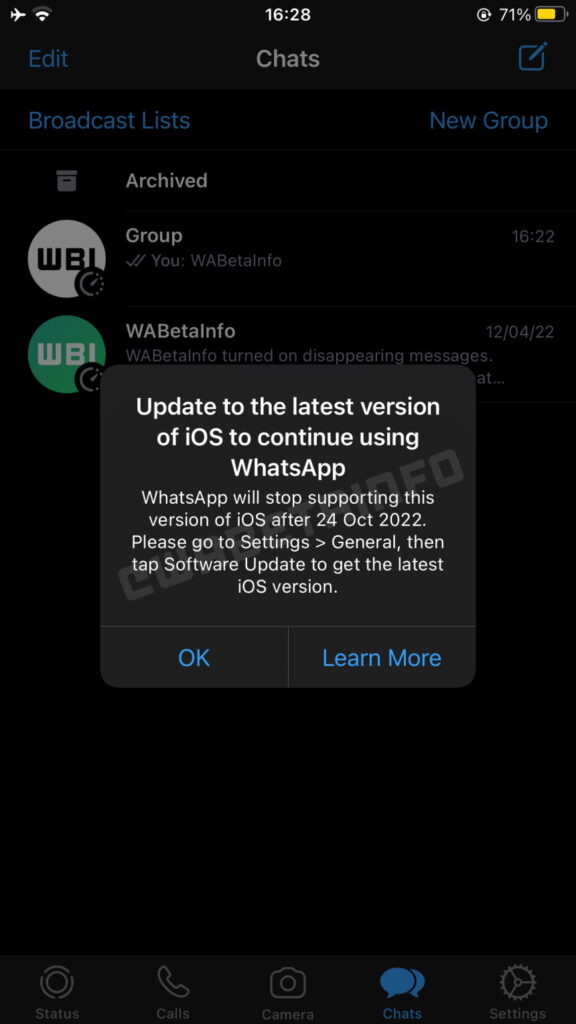 WhatsApp deixará de funcionar no iOS 10 e 11