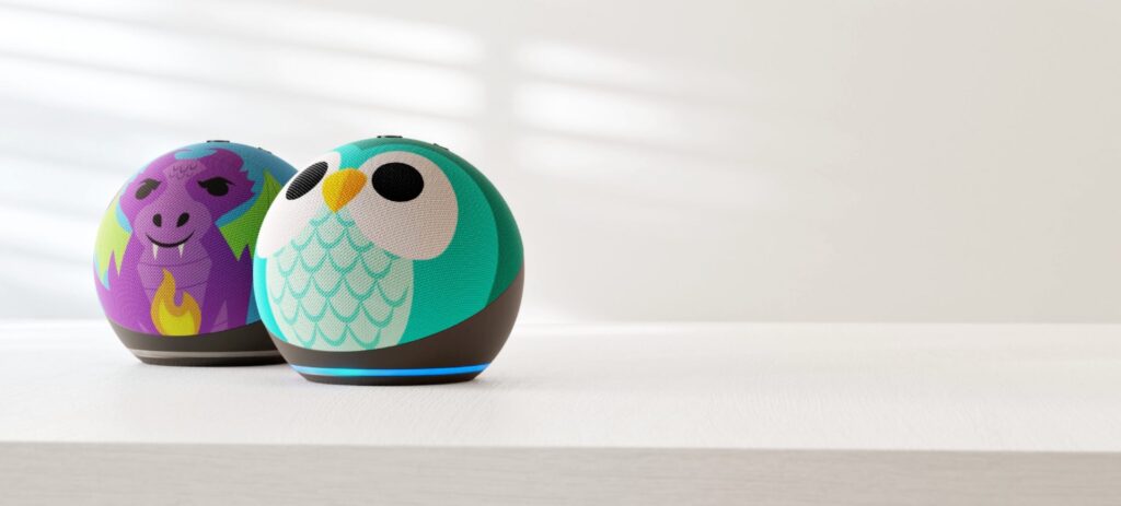 Amazon Echo Dot Kids com dois novos designs: coruja e dragão