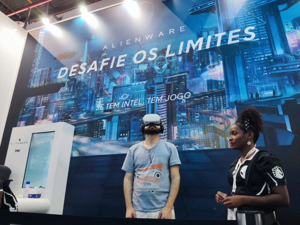 Dispositivo VR na BGS 2022
