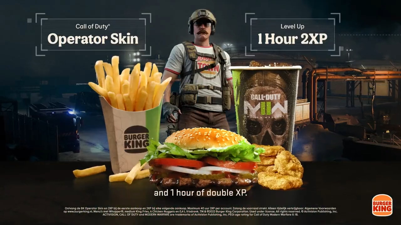 Recompensas Call of Duty MW II do Burguer King