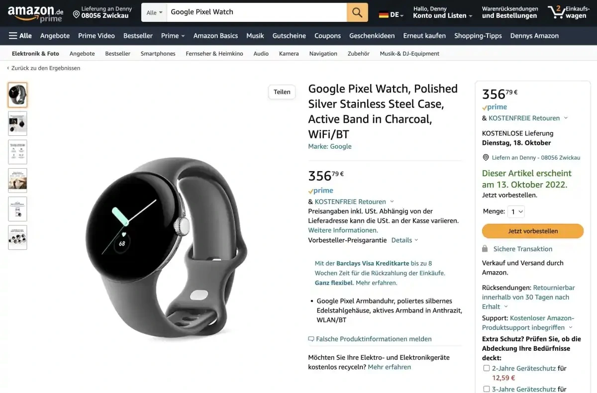 Pixel Watch, smartwatch do Google