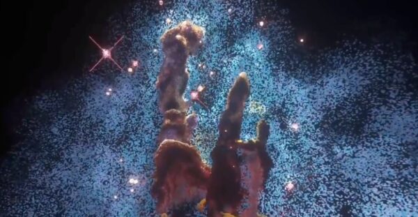 Esse jovem fez o universo dentro de Minecraft, aqui mostra a imagem de uma nebulosa