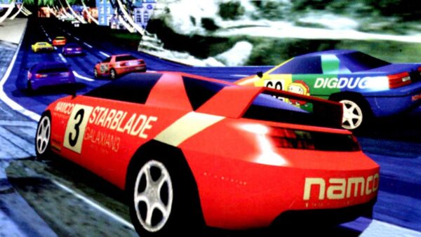Imagem mostra tela do jogo Ridge Racer 2, de 2006