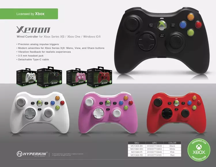 Imagem de divulgação do Xenon, controle inspirado no Xbox 360