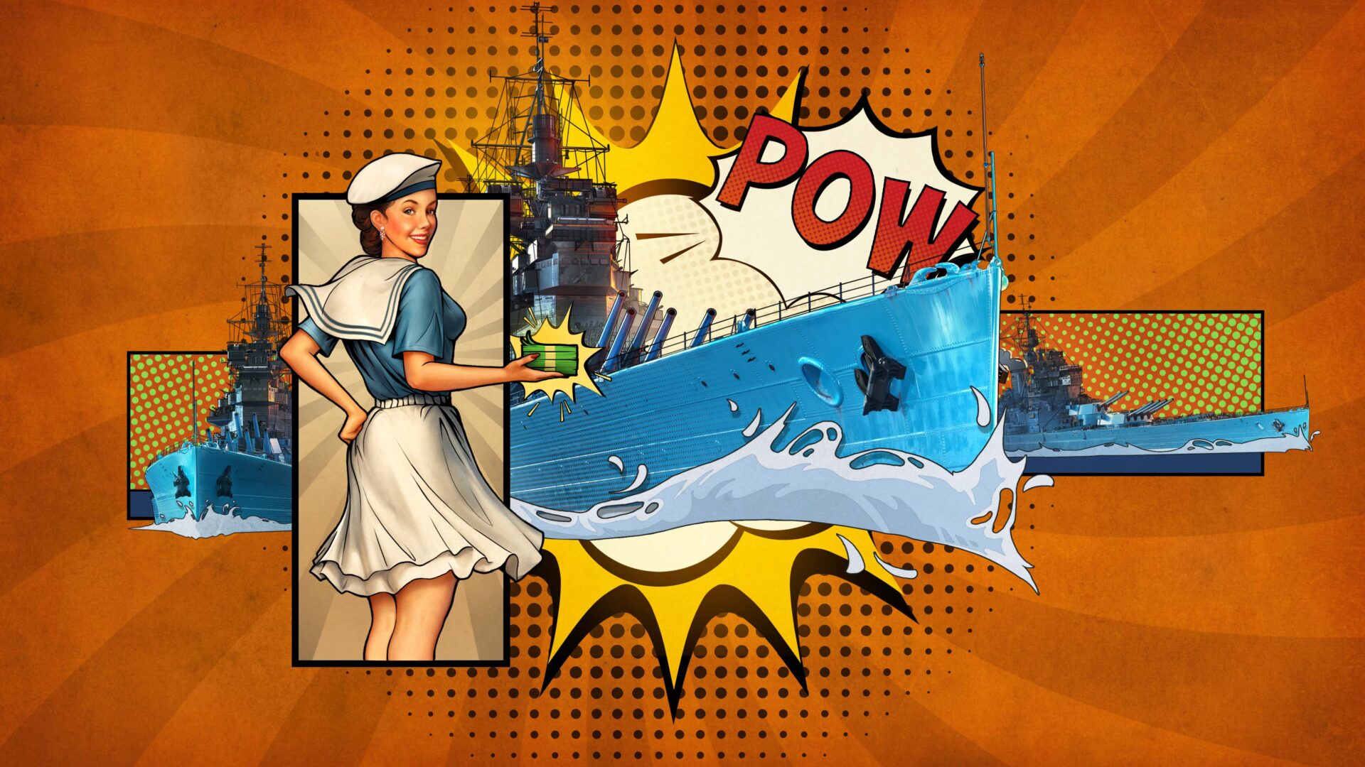 Imagem promocional de World of Warships na Steam