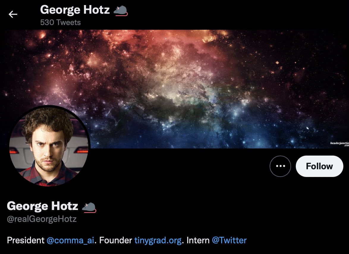 George Hotz, estagiário do Twitter