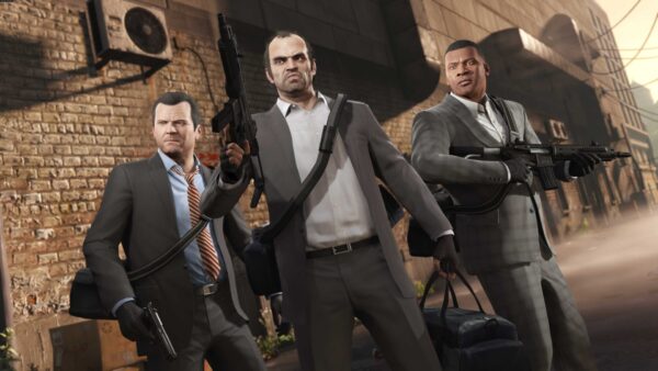 Imagem mostra cena do jogo GTA V, da Rockstar Games