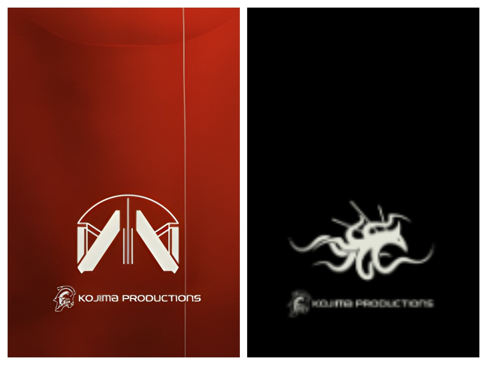 Montagem mostra versões diferentes do logo da Kojima Productions em teaser de jogo