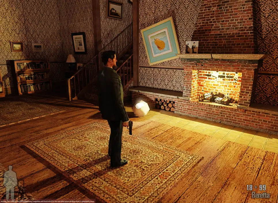 Imagem de Max Payne com visuais refeitos pela tecnologia RTX Remix da NVIDIA
