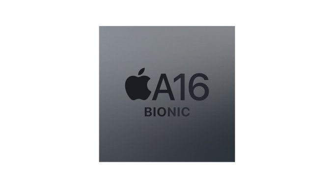 Imagem mostra o processador A16 Bionic, instalado no iPhone 14 Pro
