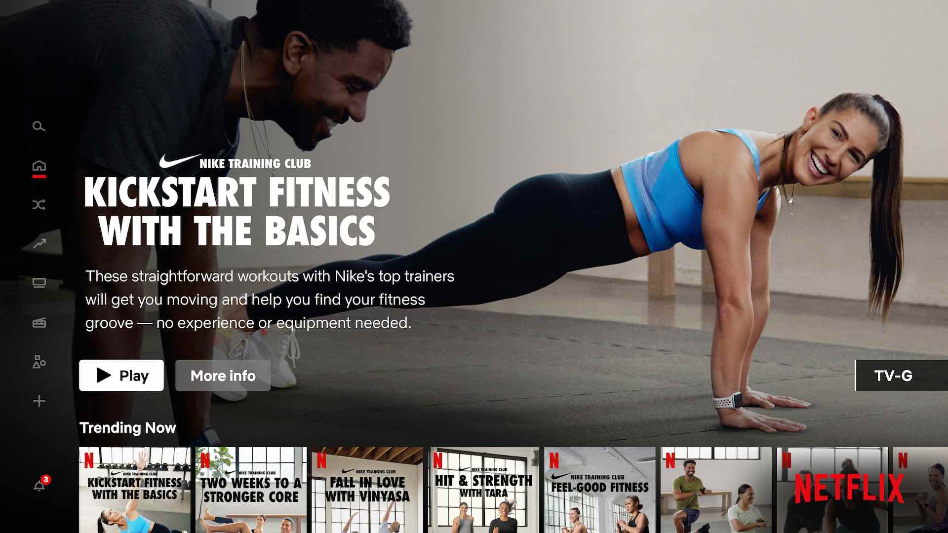 Aulas de exercícios do Nike Training Club chegam à Netflix