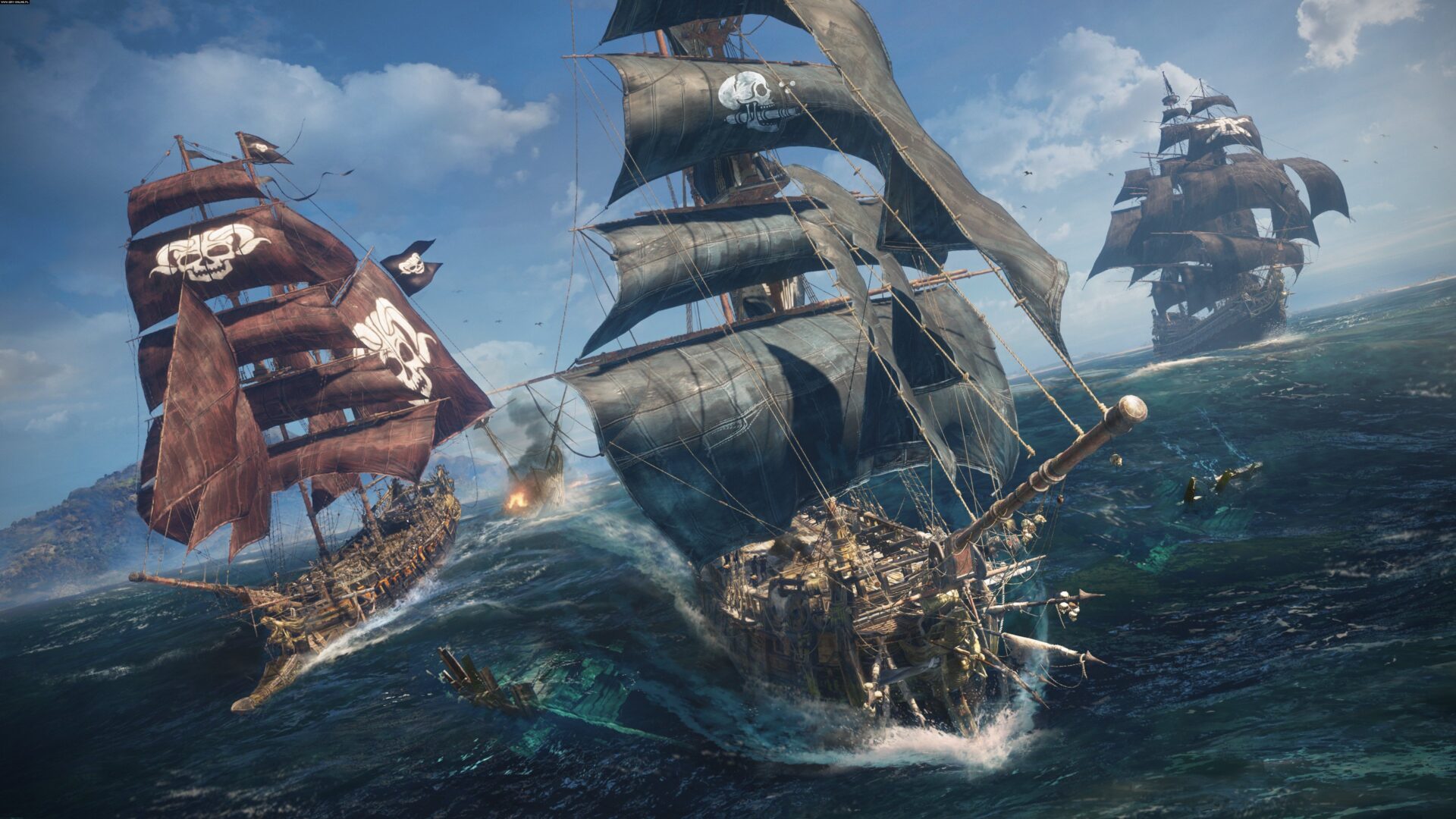 Captura mostra cena do jogo Skull and Bones, da Ubisoft