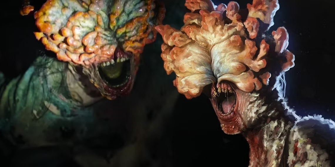Montagem coloca os "Clickers", inimigos de The Last of Us, lado a lado em suas versões da série e do jogo