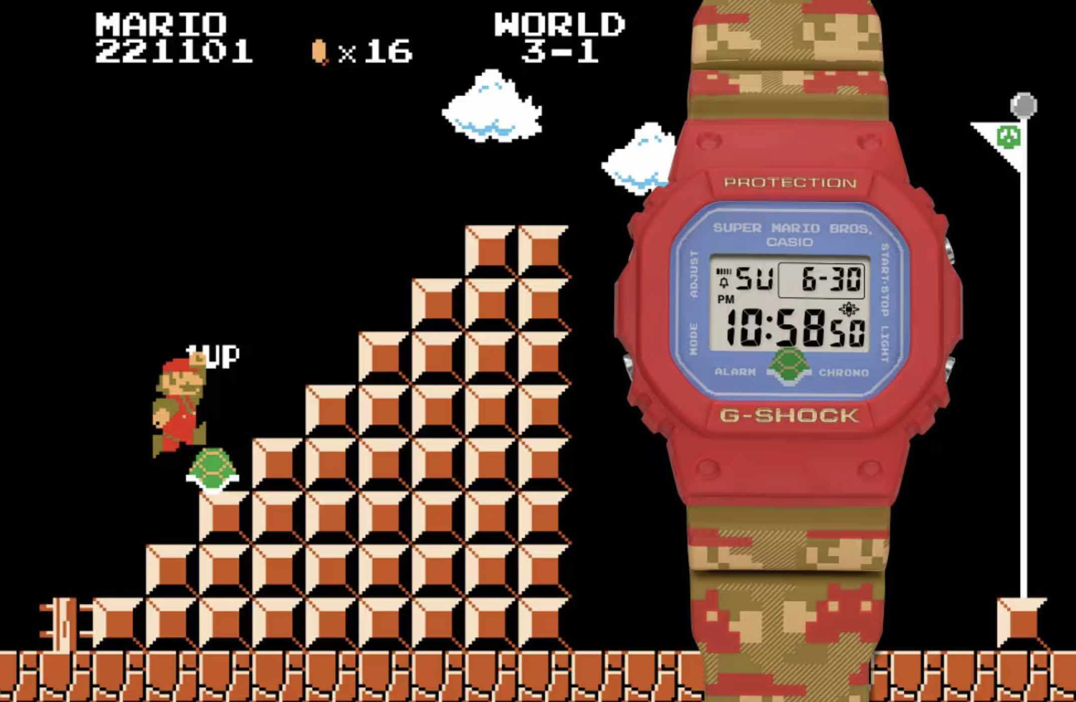 relógio Casio G-Shock x Super Mario Bros