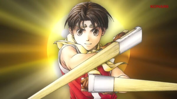 Captura de imagem mostra cena de gameplay do remaster de Suikoden, da Konami