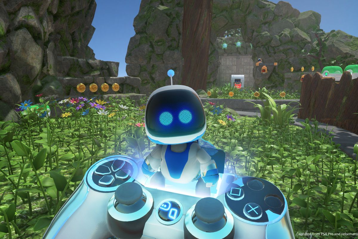 Imagem mostra cena do jogo Astro Bot: Rescue Mission
