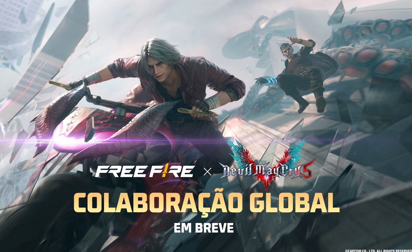 Free Fire anuncia colaboração global com Devil May Cry 5