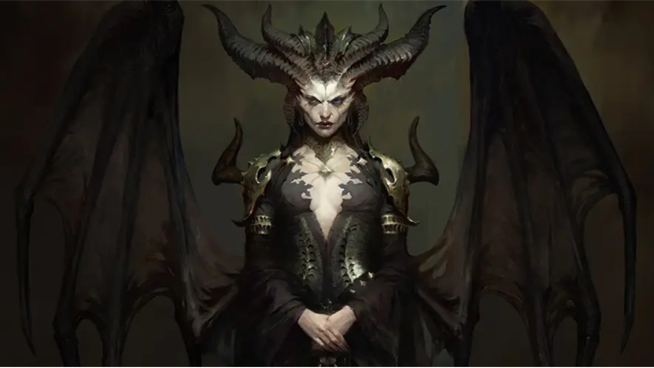 Imagem mostra a vilã Lilith, de Diablo IV