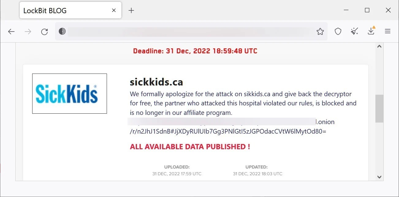 Grupo de ransomware se desculpa por ataque a hospital e fornece chave para descriptografar dados