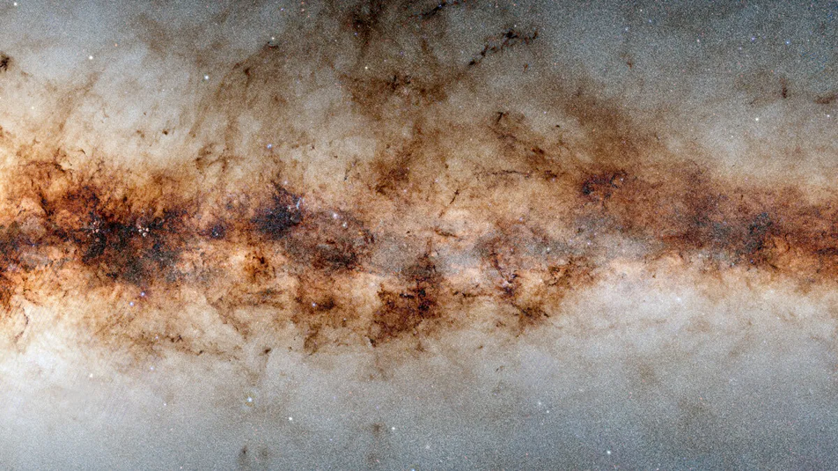 Imagem mostra parte do mapa mais detalhado da Via Láctea