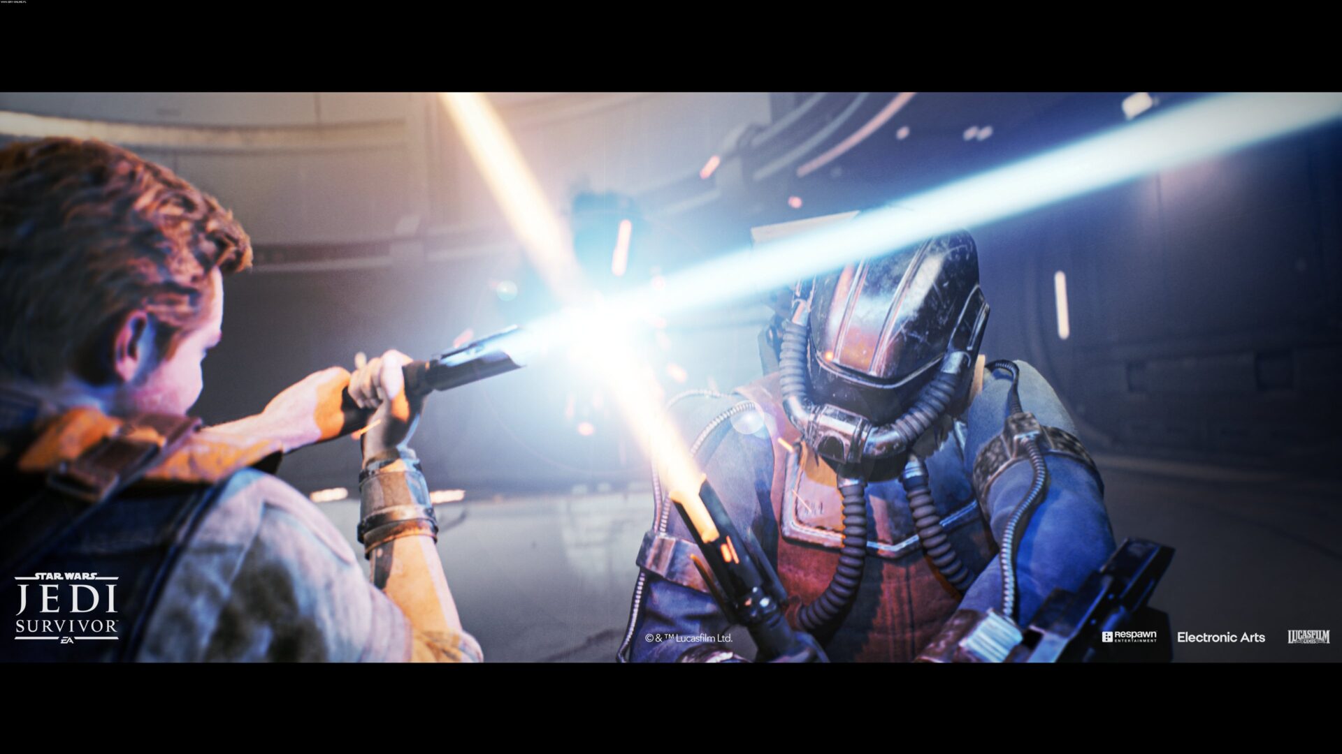 Imagem mostra cena do jogo Star Wars Jedi: Survivor