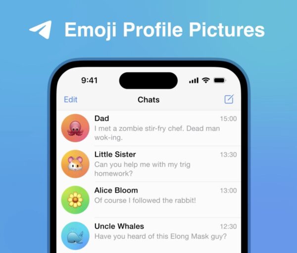 Telegram permite usar emojis como foto de perfil
