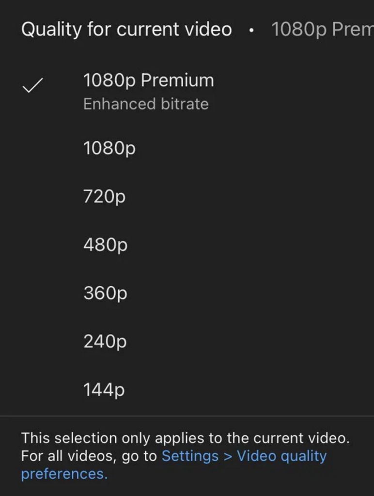 YouTube - 1080p Premium