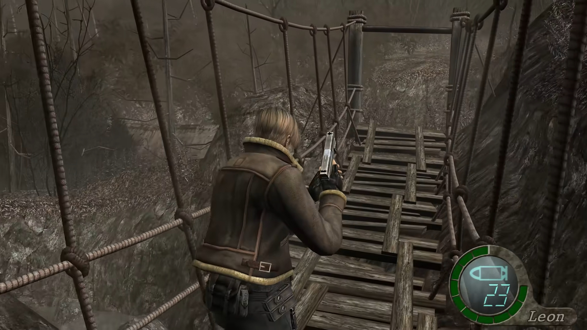 Captura mostra parte do trailer de um mod HD do Resident Evil 4 original