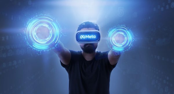 Ilustração de dispositivo VR da Meta
