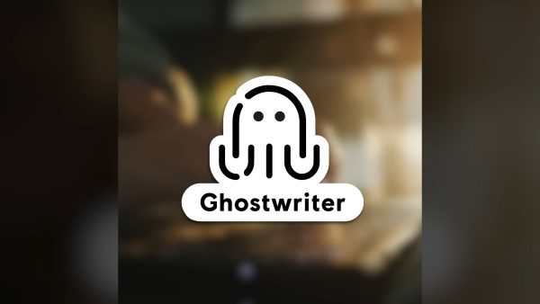 Imagem mostra logotipo da Ghostwriter, ferramenta de inteligência artificial da Ubisoft