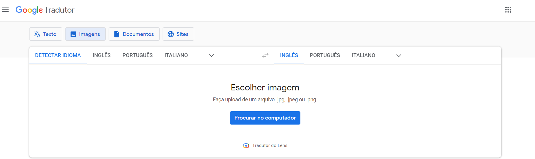 Captura de tela mostra nova ferramenta de tradução de imagens do Google Tradutor