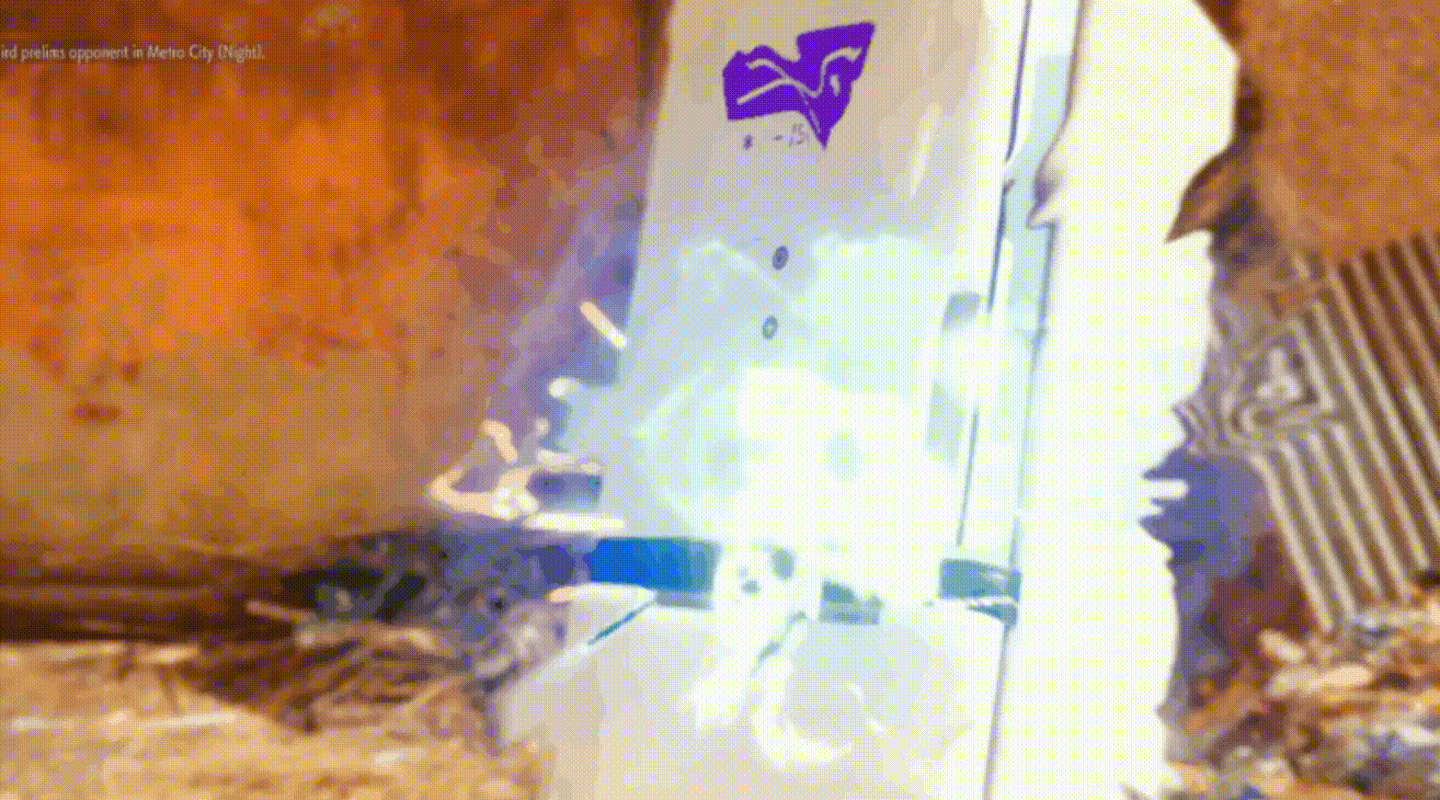 GIF mostra um lutador de Street Fighter 6 prestes a combater uma geladeira