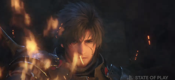 Captura de tela de uma das cenas com o personagem Clive, de Final Fantasy XVI, que foi exibida durante o State of Play dedicado ao jogo