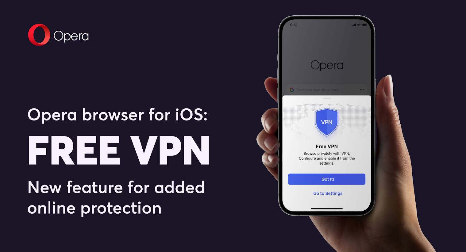 Opera oferece VPN grátis no iOS